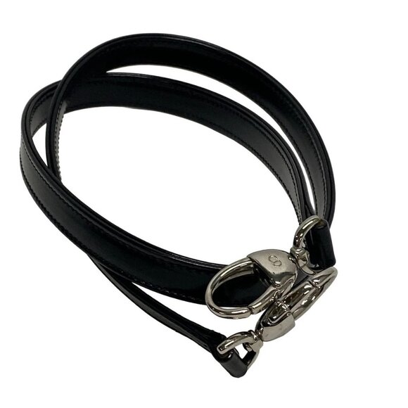 Auth DIOR/ChristianDior Lady Dior Large Bag Black Nylon Leather Handbag - Picture 7 of 16